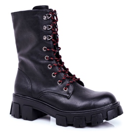 S.Barski Bottes Moderniso Haute Grunge Noires pour Femmes