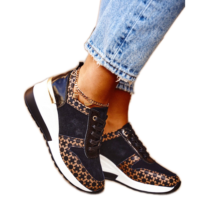 S.Barski Chaussures Sport Femme Baskets Noir Blanc Metronus beige blanche le noir