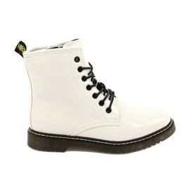 Evento Bottes pour femmes, bottes blanches verni 20BT35-3001