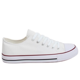 Baskets classiques blanches pour femmes JD05P BLANC / ROUGE