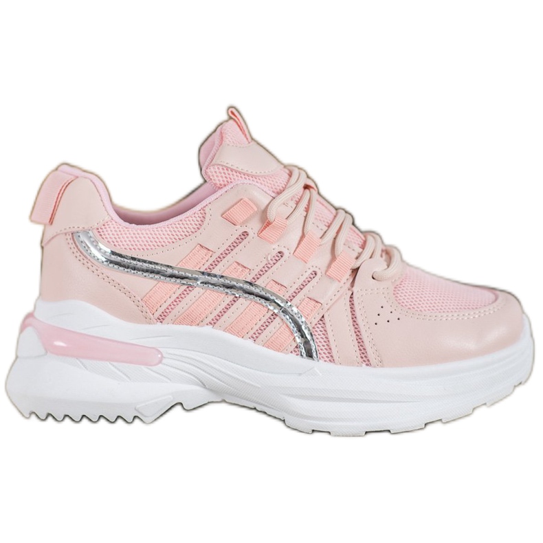 SHELOVET Chaussures de sport à la mode sur la plate-forme rose