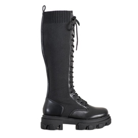 Seastar Bottes de travail hautes sur la plate-forme noir