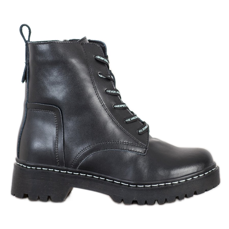 Bottes en cuir classiques MCKEY le noir