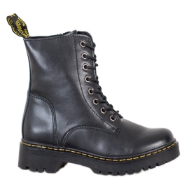 Bottes en cuir MCKEY le noir