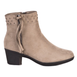 Kylie Bottines beiges à franges