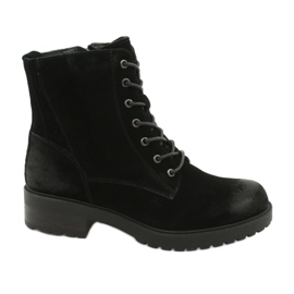 American Club Bottes américaines en daim noir le noir