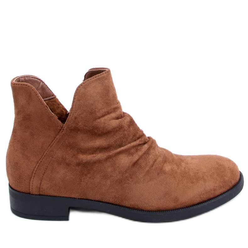 Boots à découpes en daim camel ST-21 Camel brun
