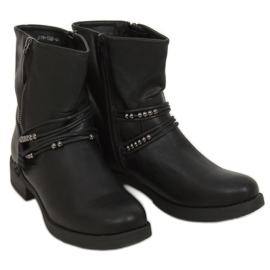 Bottes militaires noires J19-108 Noir le noir Bottes militaires noires J19-108 Noir le noir