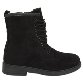 Bottines noires à lacets E2002 Noir le noir