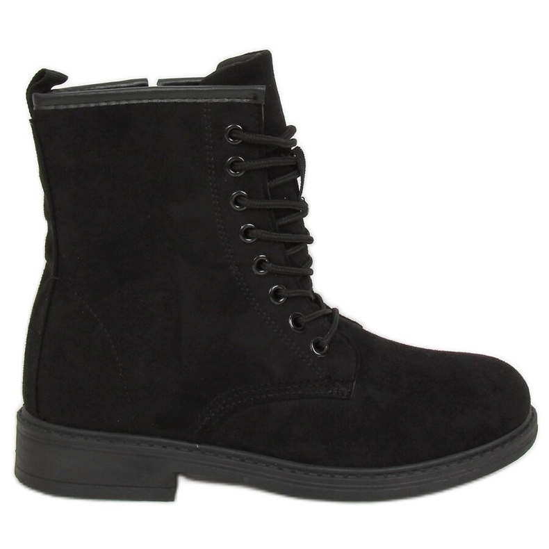 Bottines noires à lacets E2002 Noir le noir