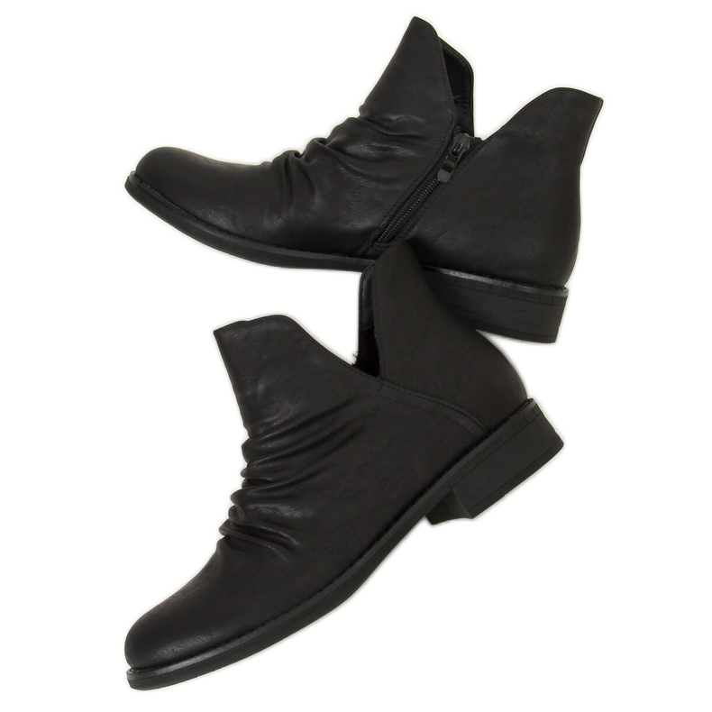 Bottes noires avec une face découpée noir ST-22P Noir le noir