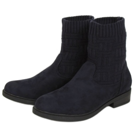 Boots à tige pull E2100 Navy bleu marin