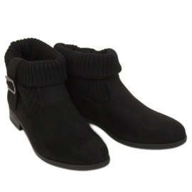 Noir DF3526 Bottines chaussettes noires