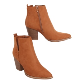 Bottines à talons amande camel M397 Camel Ii Species brun