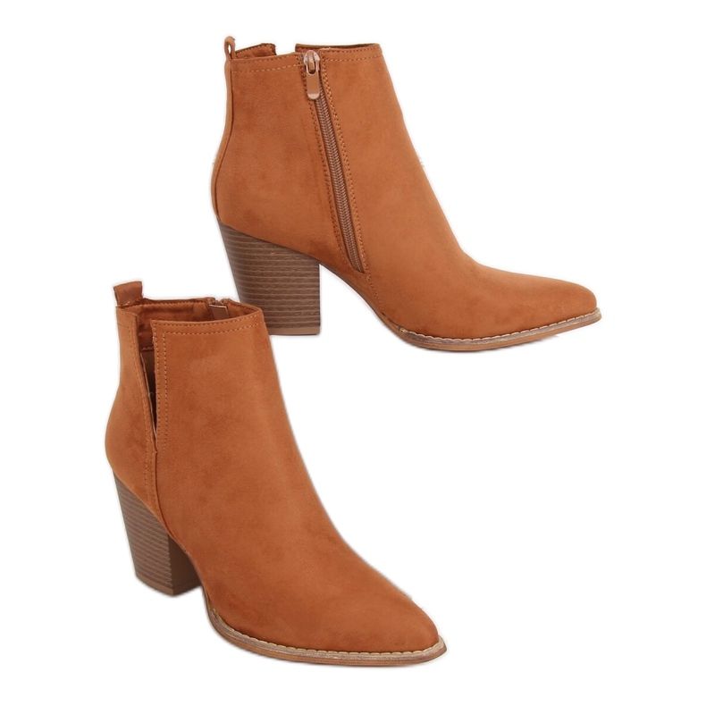 Bottines à talons amande camel M397 Camel Ii Species brun