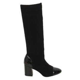 Bottines noires à tige souple noir 6217 Noir