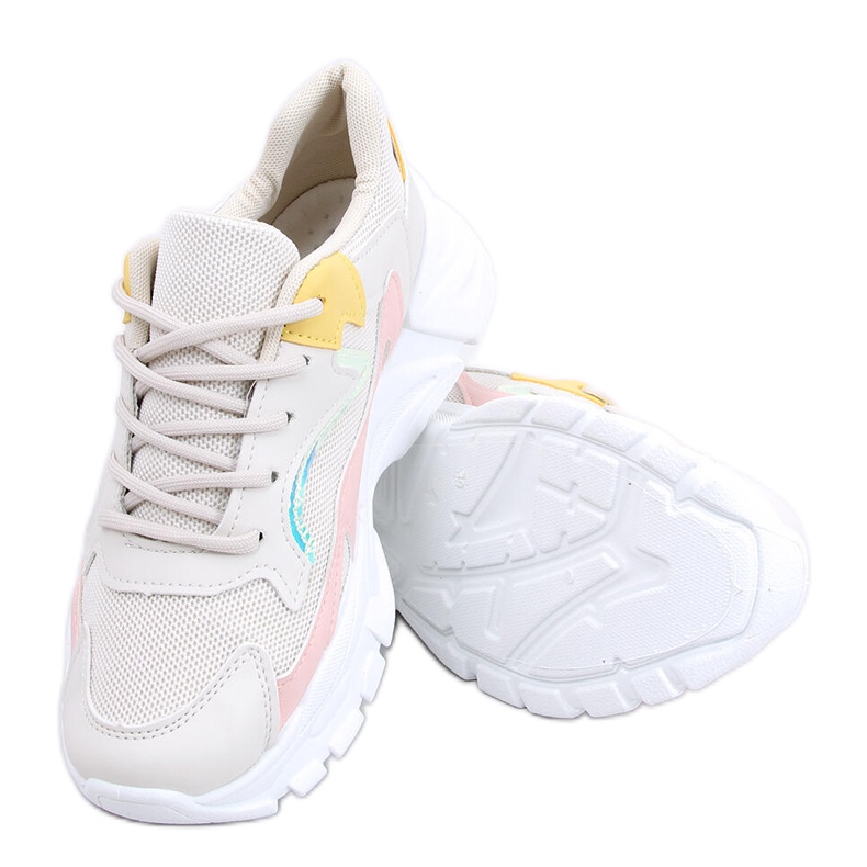 Beige BL196P Chaussures de sport beiges