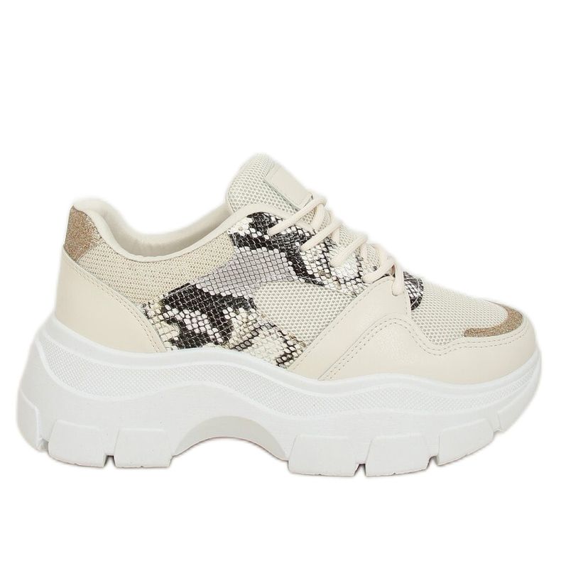 Chaussures de sport femme beiges BL195P Beige