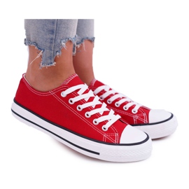 ADY Baskets Femme Basse Matière Rouge FreeTime