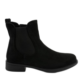 Bottines noires à enfiler Aveley