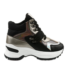 Baskets à enfiler Gianna noires multicolore