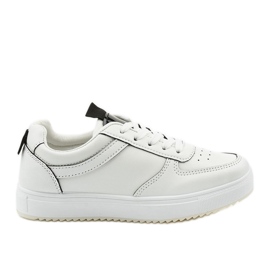 Baskets blanches avec inserts noirs KK-203 le noir