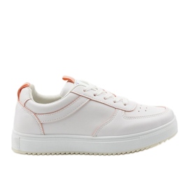 Baskets blanches avec inserts roses KK-203