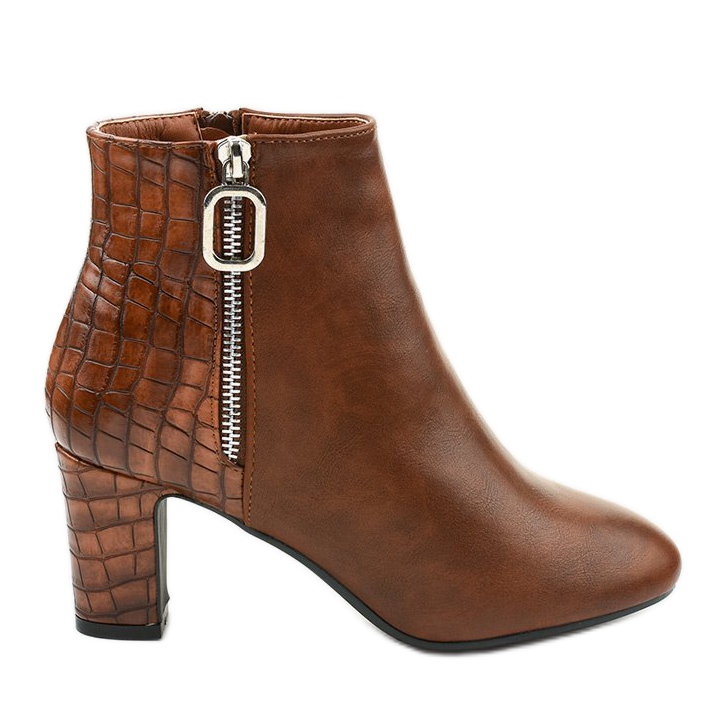 Bottines marron en éco-cuir Caffton brun Bottines marron en éco-cuir Caffton brun