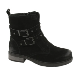 American Club Bottines américaines en daim noir