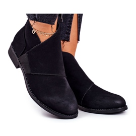 S.Barski Bottines Femme Bottines Chelsea Chaudes Talon Plat Noir Sirro