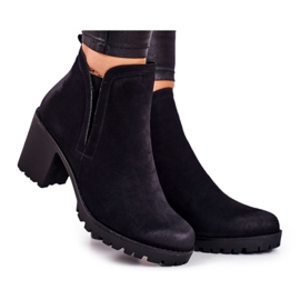 S.Barski Bottes À Talons Pour Femmes Warm Black Veronica noir