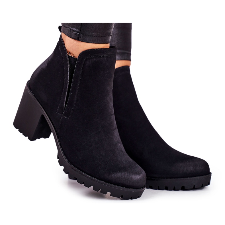 S.Barski Bottes À Talons Pour Femmes Warm Black Veronica le noir S.Barski Bottes À Talons Pour Femmes Warm Black Veronica le noir