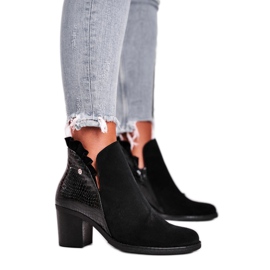 Bottines Femme à Talon, Cuir Printemps Maciejka Noir 04833-01