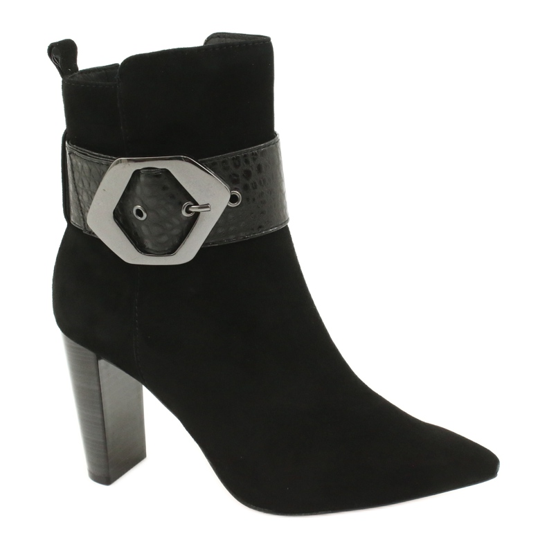 Caprice Bottes en cuir noir avec une boucle 25317-25 025 le noir