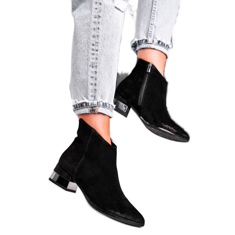 Bottes Chaudes En Cuir Pour Femmes Laura Messi Noir 2207 le noir Bottes Chaudes En Cuir Pour Femmes Laura Messi Noir 2207 le noir