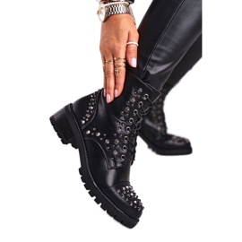 Boots femme à clous Black Chill le noir