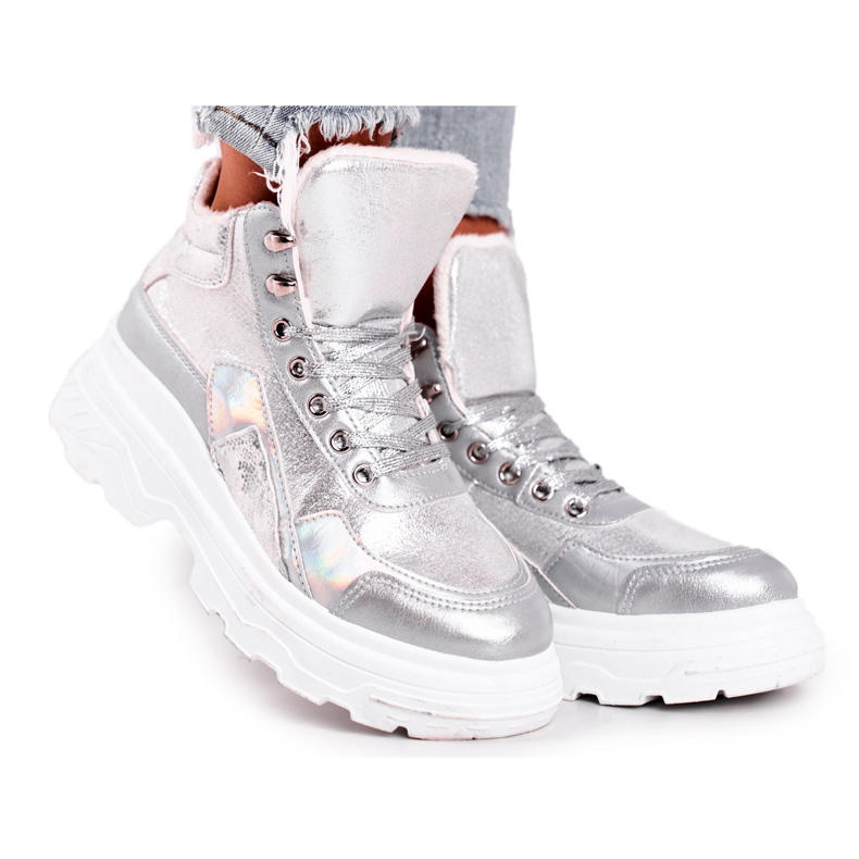 PS1 Chaussures de sport pour femmes Warmed Silver Davan argent