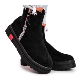 PS1 Bottes pour femmes, deux curseurs, Black Come Back le noir