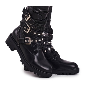 PS1 Bottes Pour Femmes Avec Boucles Grunge Noir Victory le noir PS1 Bottes Pour Femmes Avec Boucles Grunge Noir Victory le noir