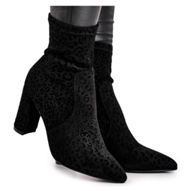 S.Barski Bottes À Talons Femme Centki Black Panther noir
