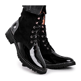 S.Barski Bottes pour femmes Warm Black Thunders noir