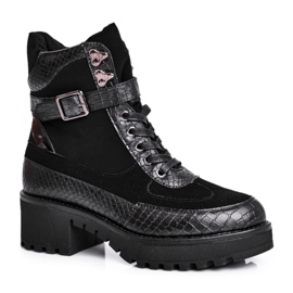 S.Barski Bottes noires Mango pour femmes