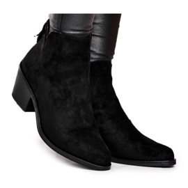 S.Barski Bottines Femme Talon Plat Chaud Automne Noir Laiteux