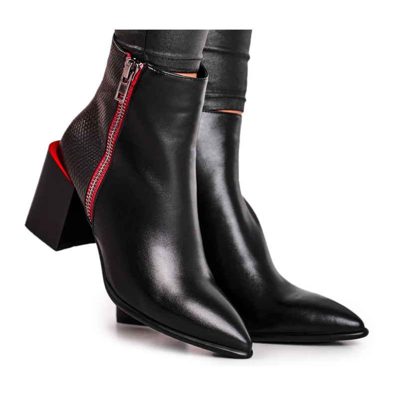 S.Barski Bottes noires Lippi pour femmes noires le noir