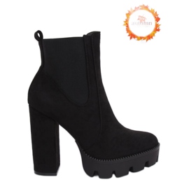 Bottines noires sur la plateforme Bottines Jodhpur DA30P Noir