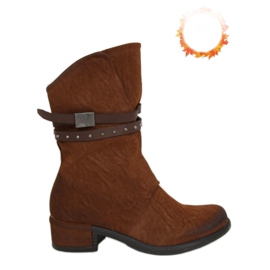 Boots militaire femme camel ST-05P Camel brun