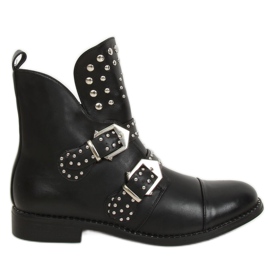 Boots noires à clous noir A2300 Noir