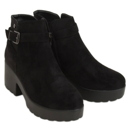 Noir CM-8M5 Bottines noires à semelles hautes le noir