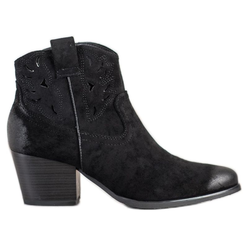 Santiags ajourés VINCEZA le noir