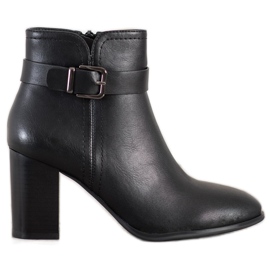Sergio Leone Bottines classiques à talons hauts le noir
